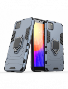 Ring Armor Case Kickstand Tough Rugged Cover för Huawei Y5p blå