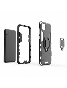 Ring Armor Case Kickstand Tough Rugged Cover för Huawei Y5p blå