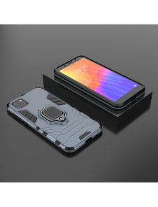 Ring Armor Case Kickstand Tough Rugged Cover för Huawei Y5p blå