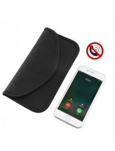 Stöldskyddsfodral för bilnycklar Telefon Radioblockering Faraday Box Faraday Cage 20cm x 11cm Svart