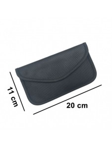 Stöldskyddsfodral för bilnycklar Telefon Radioblockering Faraday Box Faraday Cage 20cm x 11cm Svart