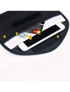 Stöldskyddsfodral för bilnycklar Telefon Radioblockering Faraday Box Faraday Cage 20cm x 11cm Svart