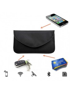 Stöldskyddsfodral för bilnycklar Telefon Radioblockering Faraday Box Faraday Cage 20cm x 11cm Svart