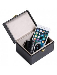 Signalblockerande bröst Radioblockerande Faraday Box för bilnycklar smartphone svart