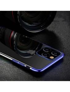 Clear Color Fodral Gel TPU Galvaniseringsram Skal till iPhone 12 mini svart