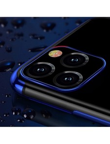 Clear Color Fodral Gel TPU Galvaniseringsram Skal till iPhone 12 Pro Max svart