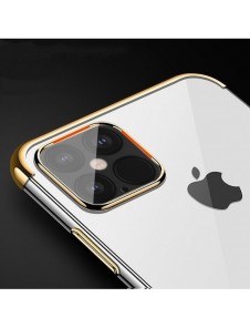 Clear Color Fodral Gel TPU Galvaniseringsram Skal till iPhone 12 Pro Max blå