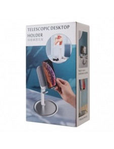Telescopic Desktop Bracket telefon surfplatta hållare svart (K3S)