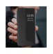 Eco Leather View Case elegant bokhylla fodral med stöd för Huawei P40 Lite E svart