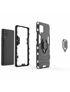 Ring Armor Case Kickstand Tough Rugged Cover för Samsung Galaxy A42 5G blå