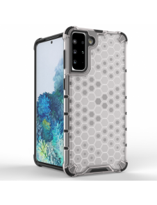 Honeycomb Case pansarskydd med TPU Bumper för Samsung Galaxy S21+ 5G (S21 Plus 5G) blå