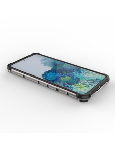 Honeycomb Case pansarskydd med TPU Bumper för Samsung Galaxy S21+ 5G (S21 Plus 5G) transparent