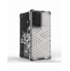 Honeycomb Case pansarskydd med TPU Bumper för Samsung Galaxy S21 Ultra 5G transparent
