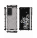 Honeycomb Case pansarskydd med TPU Bumper för Samsung Galaxy S21 Ultra 5G transparent
