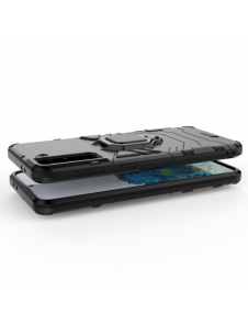 Ring Armor Case Kickstand Tough Rugged Cover för Samsung Galaxy S21+ 5G (S21 Plus 5G) blå