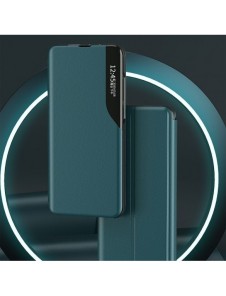 Eco Leather View Case elegant bokhylla fodral med stöd för Samsung Galaxy S21+ 5G (S21 Plus 5G) röd