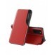 Eco Leather View Case elegant bokhylla fodral med stöd för Samsung Galaxy A52s 5G / A52 5G / A52 4G röd