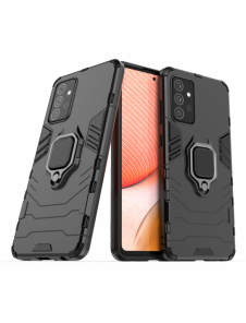Ring Armor Case Kickstand Tough Rugged Cover för Samsung Galaxy A72 4G svart