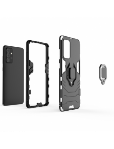 Ring Armor Case Kickstand Tough Rugged Cover för Samsung Galaxy A72 4G svart
