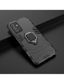 Ring Armor Case Kickstand Tough Rugged Cover för Samsung Galaxy A72 4G svart