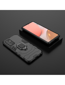 Ring Armor Case Kickstand Tough Rugged Cover för Samsung Galaxy A72 4G svart