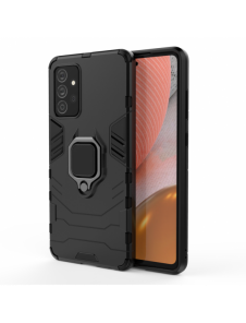 Ring Armor Case Kickstand Tough Rugged Cover för Samsung Galaxy A72 4G svart