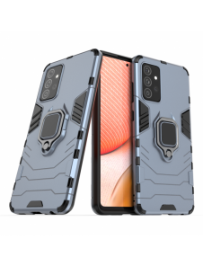 Ring Armor Case Kickstand Tough Rugged Cover för Samsung Galaxy A72 4G blå