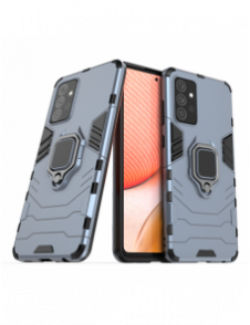 Ring Armor Case Kickstand Tough Rugged Cover för Samsung Galaxy A72 4G blå