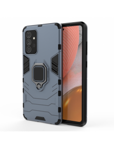 Ring Armor Case Kickstand Tough Rugged Cover för Samsung Galaxy A72 4G blå