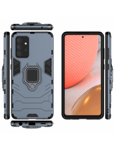 Ring Armor Case Kickstand Tough Rugged Cover för Samsung Galaxy A72 4G blå