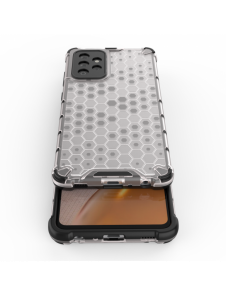 Honeycomb Case pansarskydd med TPU Bumper för Samsung Galaxy A72 4G svart
