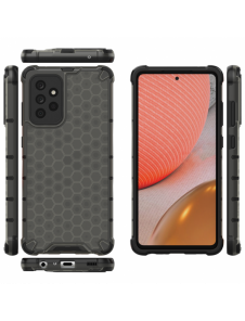 Honeycomb Case pansarskydd med TPU Bumper för Samsung Galaxy A72 4G svart