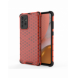 Honeycomb Case pansarskydd med TPU Bumper för Samsung Galaxy A72 4G röd