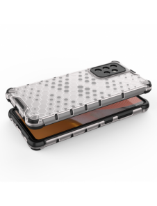 Honeycomb Case pansarskydd med TPU Bumper för Samsung Galaxy A72 4G transparent
