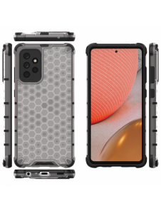 Honeycomb Case pansarskydd med TPU Bumper för Samsung Galaxy A72 4G transparent