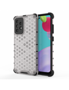 Honeycomb Case pansarskydd med TPU Bumper för Samsung Galaxy A52s 5G / A52 5G / A52 4G transparent