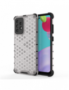 Honeycomb Case pansarskydd med TPU Bumper för Samsung Galaxy A52s 5G / A52 5G / A52 4G transparent