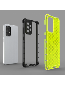 Honeycomb Case pansarskydd med TPU Bumper för Samsung Galaxy A52s 5G / A52 5G / A52 4G transparent