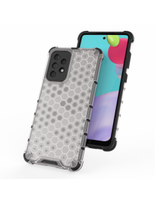 Honeycomb Case pansarskydd med TPU Bumper för Samsung Galaxy A52s 5G / A52 5G / A52 4G transparent