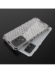 Honeycomb Case pansarskydd med TPU Bumper för Samsung Galaxy A52s 5G / A52 5G / A52 4G transparent