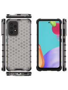 Honeycomb Case pansarskydd med TPU Bumper för Samsung Galaxy A52s 5G / A52 5G / A52 4G transparent