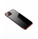 Clear Color Case Gel TPU Galvaniseringsram Skal till Samsung Galaxy S21 Ultra 5G röd