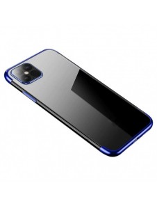 Klarfärgat fodral Gel TPU galvaniseringsram Skal för Samsung Galaxy S21+ 5G (S21 Plus 5G) blå