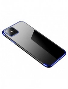 Klarfärgat fodral Gel TPU galvaniseringsram Skal för Samsung Galaxy S21+ 5G (S21 Plus 5G) blå