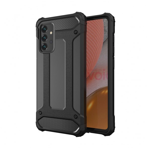Hybrid Armor Case Tough Rugged Cover för Samsung Galaxy A72 4G svart
