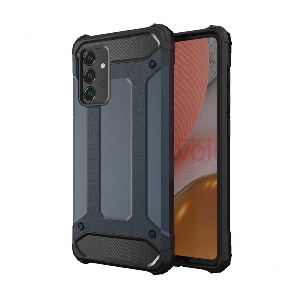Hybrid Armor Case Tough Rugged Cover för Samsung Galaxy A72 4G blå