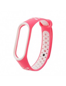 Ersättningsbandsrem för Xiaomi Mi Band 4 / Mi Band 3 Dots rosa-vit