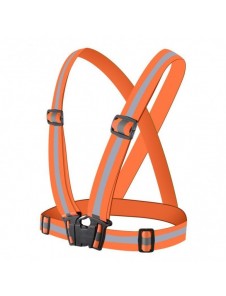 Unisex justerbar reflexväst för säkerhetssele Orange