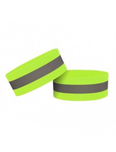 Reflekterande armband cykel med kardborreband 4cm gul
