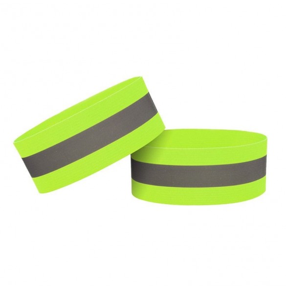Reflekterande armband cykel med kardborreband 4cm gul